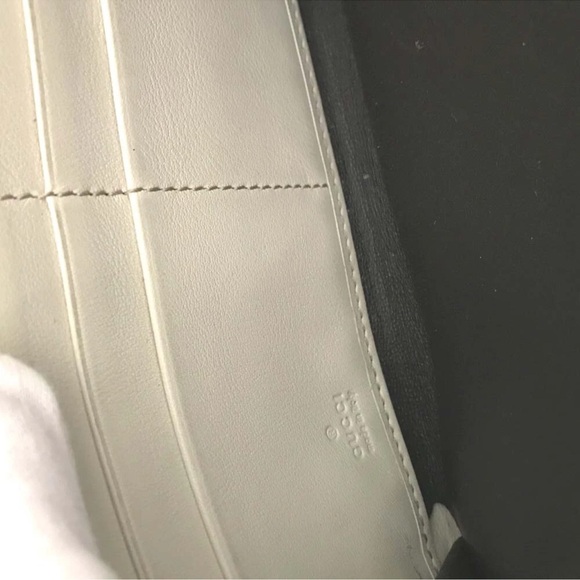 GUCCI Interlocking G Canvas Leather Zip Around Long Wallet Beige/8AG1131 - Picture 8 of 9